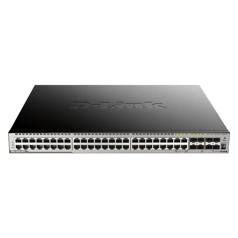 D-Link DGS-3630-52TC/SI/E commutateur réseau Géré L3 Gigabit Ethernet (10/100/1000) 1U Noir D-Link DGS-3630-52TC/SI/E commutateur réseau Géré L3 Gigabit Ethernet (10/100/1000) 1U Noir