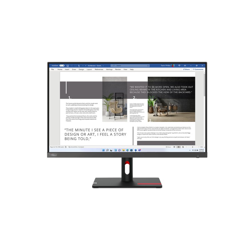Lenovo ThinkVision S27i-30 écran plat de PC 68,6 cm (27") 1920 x 1080 pixels Full HD LED Gris