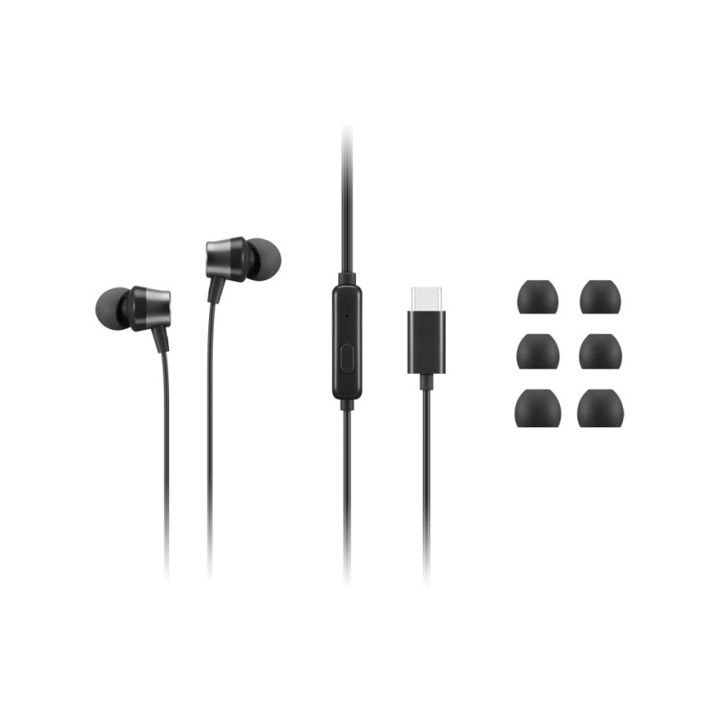 Lenovo 4XD1J77351 casque Avec fil Ecouteurs Bureau/Centre d'appels USB Type-C Noir Lenovo 4XD1J77351 casque Avec fil Ecouteurs Bureau/Centre d'appels USB Type-C Noir
