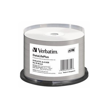 Verbatim DataLifePlus 8,5 Go DVD+R DL 50 pièce(s)