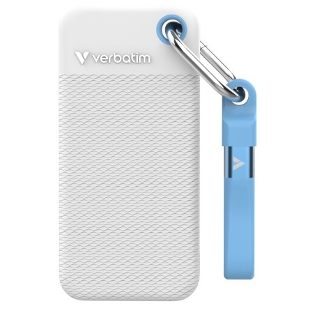 Verbatim Pocket SSD 1 To USB Type-C 3.2 Gen 2 (3.1 Gen 2) Bleu, Blanc