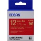 Epson Ruban satin pour étiqueteuse LK-4RKK Or/Rouge 12 mm (5 m)
