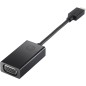 HP USB-C to VGA Adapter adaptateur graphique USB Noir HP USB-C to VGA Adapter adaptateur graphique USB Noir