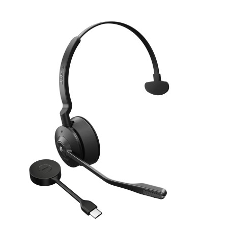 Jabra Engage 55 Casque Sans fil Arceau Bureau Centre d'appels Noir, Titane