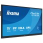 iiyama TE7513A-B2AG Écran d'affichage dynamique Écran plat interactif 190,5 cm (75") Wifi 500 cd/m² 4K Ultra HD Noir Écran