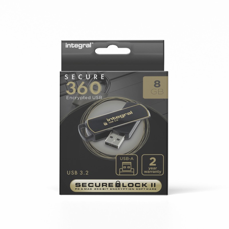 Integral INFD8GB360SEC3.0 lecteur USB flash 8 Go 3.2 Gen 1 (3.1 Gen 1)