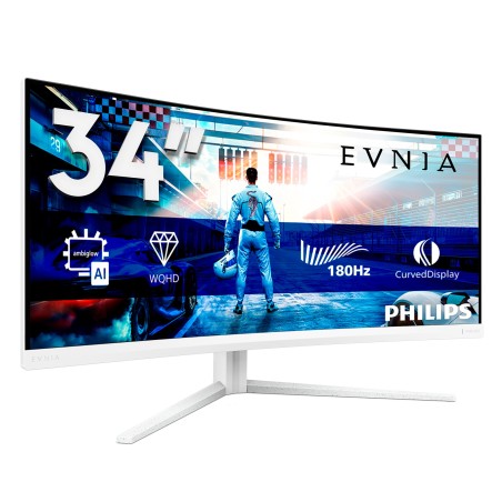 Philips Evnia 5000 34M2C5501A/00 écran plat de PC 86,4 cm (34") 3440 x 1440 pixels Wide Quad HD LCD Blanc