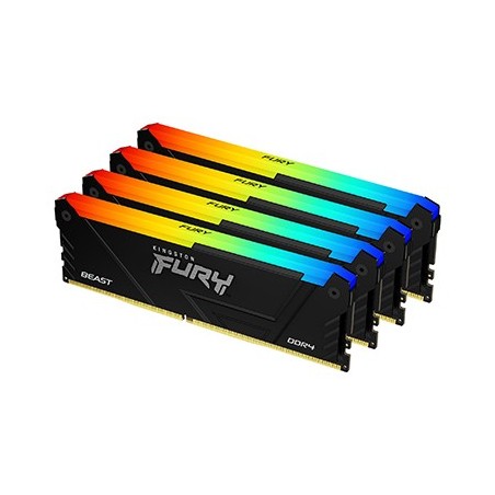 Kingston Technology FURY Beast 64GB 3200MT s DDR4 CL16 DIMM (Kits de 4) RGB