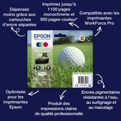 Epson Golf ball Encre noire DURABrite Ultra Balle de golf 34XL