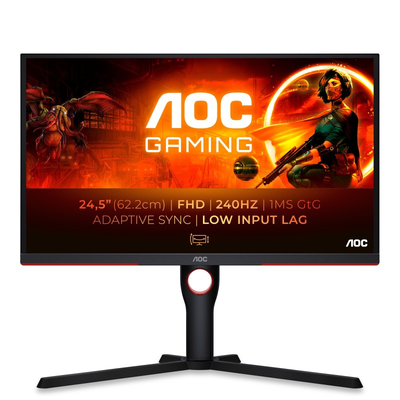 AOC G3 25G3ZM/BK écran plat de PC 62,2 cm (24.5") 1920 x 1080 pixels Full HD Noir, Rouge AOC G3 25G3ZM/BK écran plat de PC 62,2 cm (24.5") 1920 x 1080 pixels Full HD Noir, Rouge