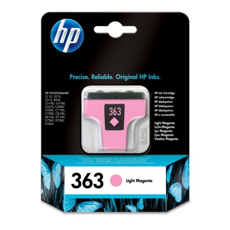 HP 363 lys magenta printerpatron med Vivera blæk cartouche d'encre 1 pièce(s) Original Rendement standard Magenta clair