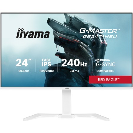 iiyama G-MASTER GB2471HSU-W1 écran plat de PC 60,5 cm (23.8") 1920 x 1080 pixels Full HD LED Blanc