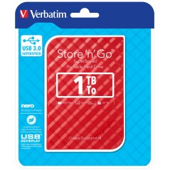 Verbatim Disque dur portable USB Store 'n' Go 3.0, 1 To - Rouge