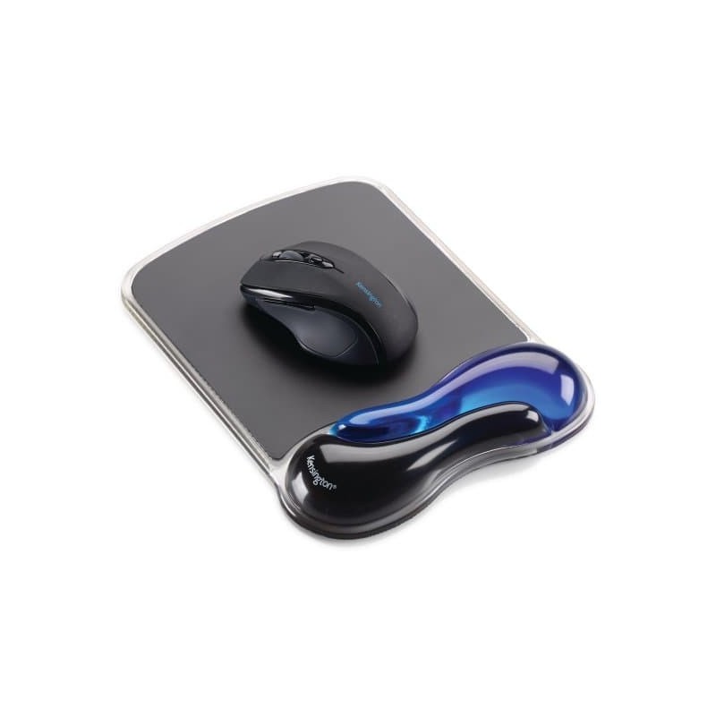 Kensington Repose-poignet en gel pour tapis à souris duo - bleu Kensington Repose-poignet en gel pour tapis à souris duo - bleu