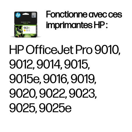 HP 963XL Cartouche d'encre jaune authentique, grande capacité