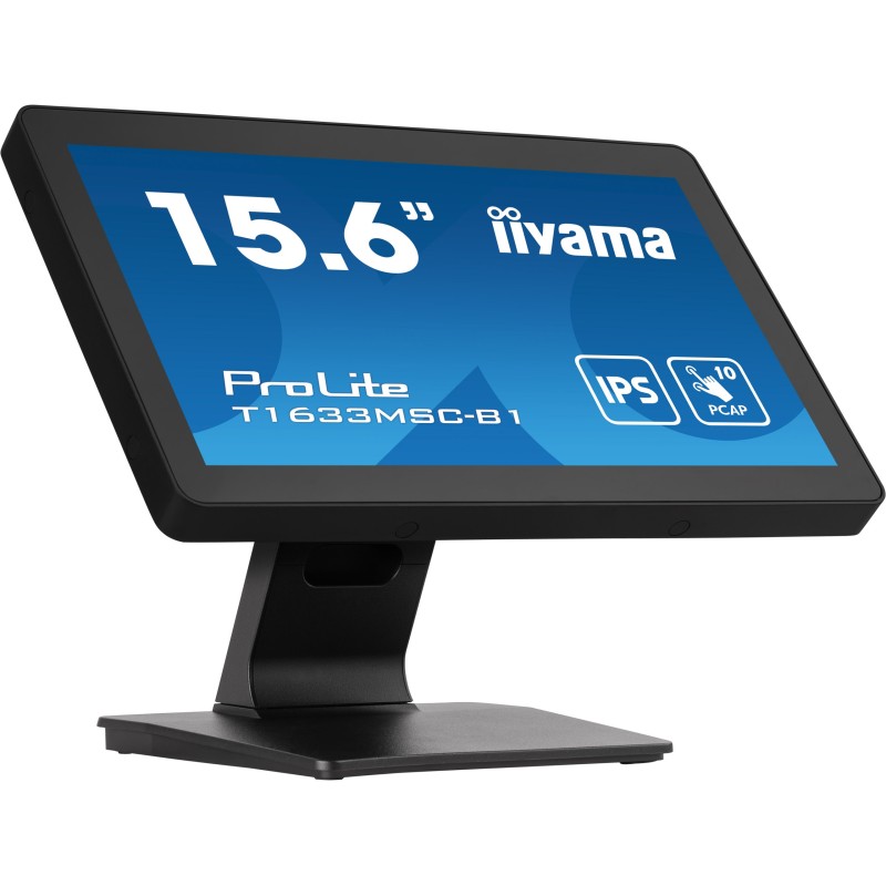 iiyama ProLite T1633MSC-B1 écran plat de PC 39,6 cm (15.6") 1920 x 1080 pixels Full HD LCD Écran tactile Noir iiyama ProLite T1633MSC-B1 écran plat de PC 39,6 cm (15.6") 1920 x 1080 pixels Full HD LCD Écran tactile Noir