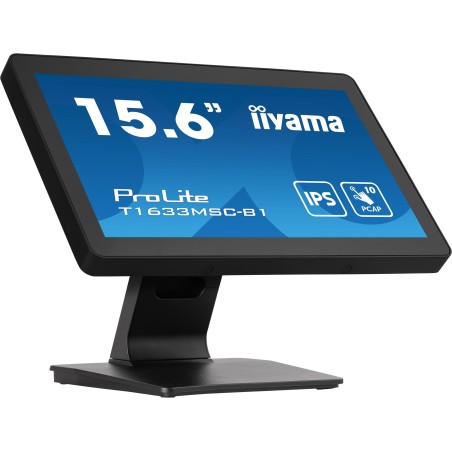 iiyama ProLite T1633MSC-B1 écran plat de PC 39,6 cm (15.6") 1920 x 1080 pixels Full HD LCD Écran tactile Noir