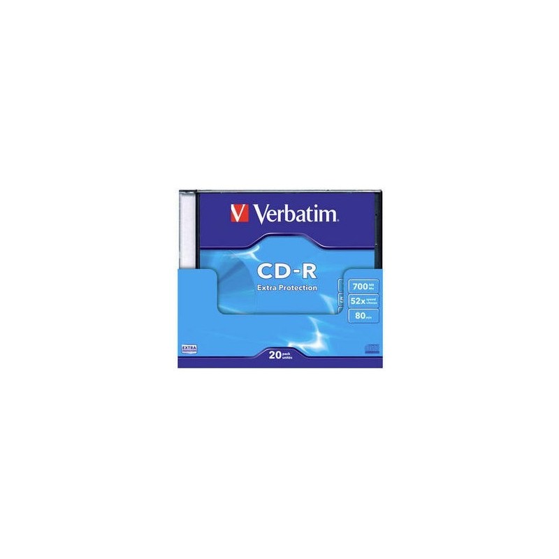 Verbatim CD-R Extra Protection 700 Mo 52x 20 pièce(s) Verbatim CD-R Extra Protection 700 Mo 52x 20 pièce(s)