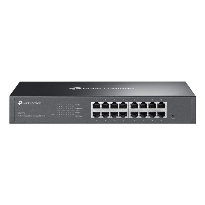 TP-Link Omada ES216G commutateur réseau Géré L2 Gigabit Ethernet (10/100/1000) Noir TP-Link Omada ES216G commutateur réseau Géré L2 Gigabit Ethernet (10/100/1000) Noir