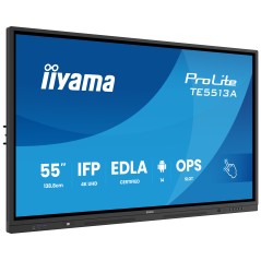 iiyama TE5513A-B2AG Écran d'affichage dynamique Écran plat interactif 138,7 cm (54.6") Wifi 500 cd m² 4K Ultra HD Noir Écran