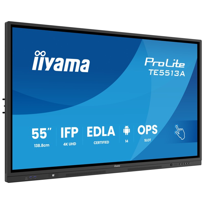 iiyama TE5513A-B2AG Écran d'affichage dynamique Écran plat interactif 138,7 cm (54.6") Wifi 500 cd/m² 4K Ultra HD Noir Écran iiyama TE5513A-B2AG Écran d'affichage dynamique Écran plat interactif 138,7 cm (54.6") Wifi 500 cd/m² 4K Ultra HD Noir Écran