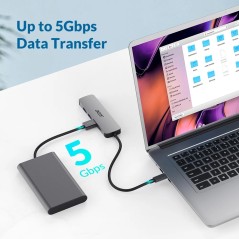 Acer 5in1 Type C Dongle Avec fil USB 3.2 Gen 1 (3.1 Gen 1) Type-C Argent