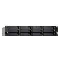 QNAP TL-R1200C-RP Boîtier de disques de stockage Boîtier disque dur SSD Noir, Gris 2.5 3.5"