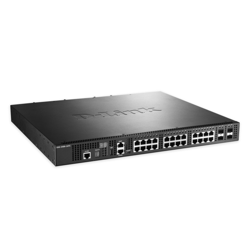 D-Link DXS-3400-24TC commutateur réseau Géré L3 Gigabit Ethernet (10/100/1000) 1U Noir D-Link DXS-3400-24TC commutateur réseau Géré L3 Gigabit Ethernet (10/100/1000) 1U Noir