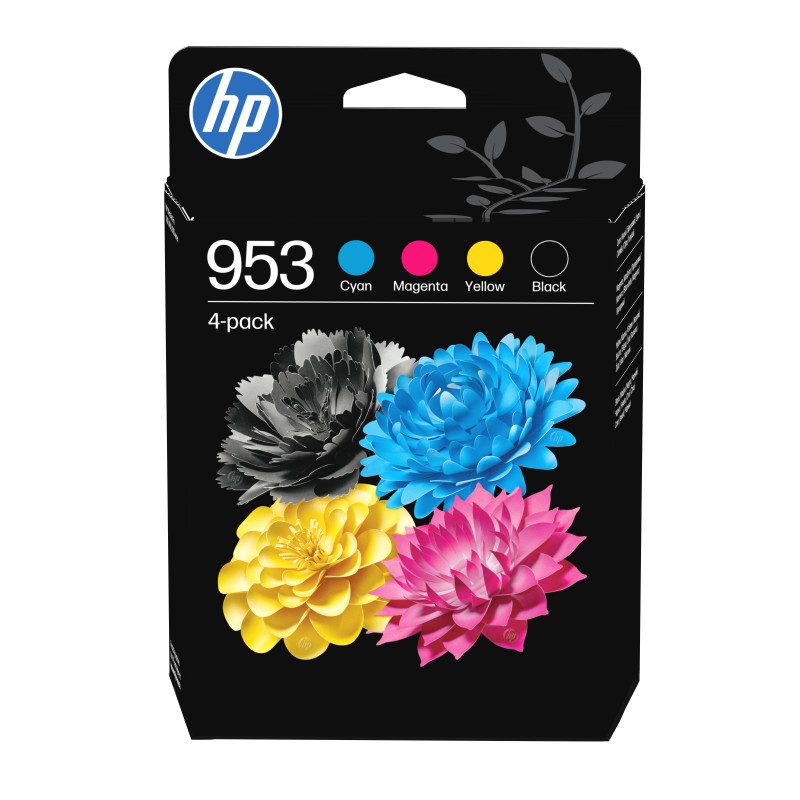 HP 953 Pack de 4 cartouches d'encre Noir/Cyan/Magenta/Jaune authentiques HP 953 Pack de 4 cartouches d'encre Noir/Cyan/Magenta/Jaune authentiques