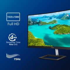 Philips E Line 322E1C 00 écran plat de PC 80 cm (31.5") 1920 x 1080 pixels Full HD LCD Noir
