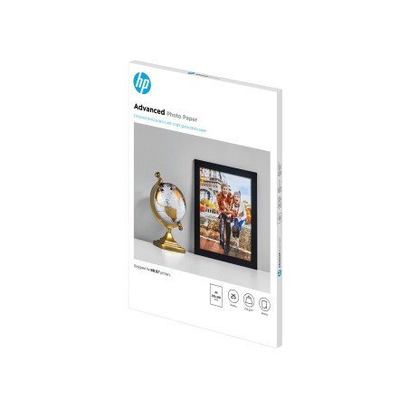 HP Papier photo à finition glacée Advanced, 250 g/m2, A4 (210 x 297 mm), 25 feuilles