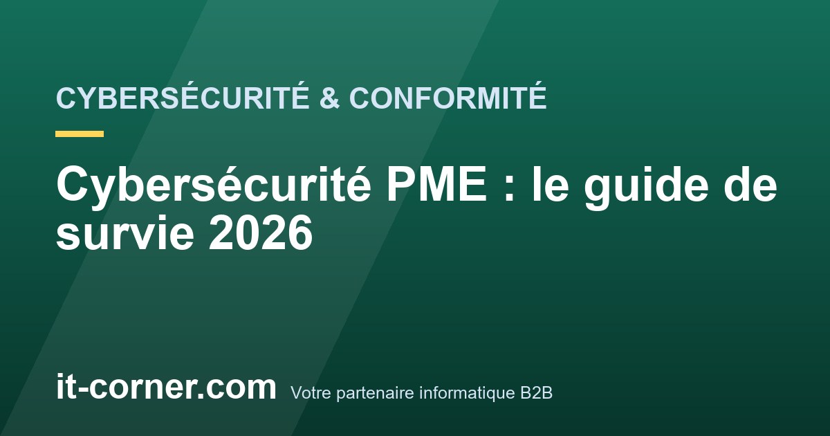 Cybersécurité PME : le guide de survie 2026